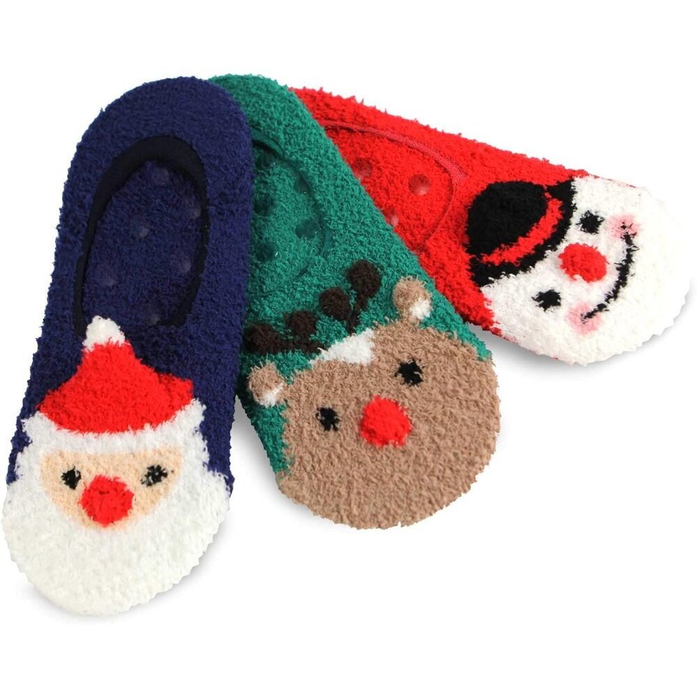 Cozy Warm Fuzzy Cute Animals Holiday Christmas Santa Reindeer Multipair Adults